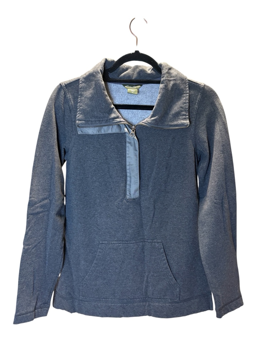 Eddie Bauer Heather Gray Quarter-Zip Pullover